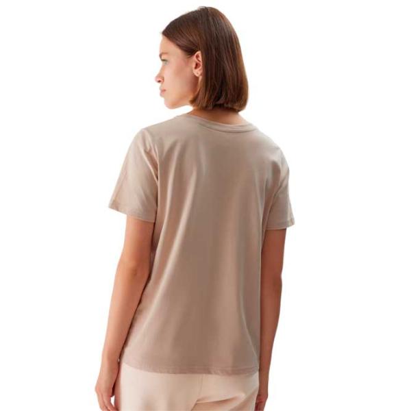 Tricou pentru femei 4F 4FAW23TTSHF0902 100% bumbac/ Beige photo 2