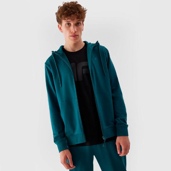 Hanorac pentru bărbați 4F 4FRAW23TSWSM1143 Drept/ Turquoise photo 4