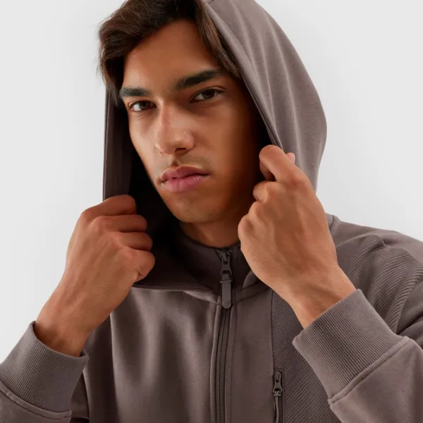 Hanorac pentru bărbați 4F 4FRAW23TSWSM1189 Drept/ Brown photo 4