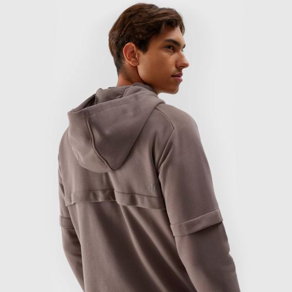 Hanorac pentru bărbați 4F 4FRAW23TSWSM1189 Drept/ Brown photo 2