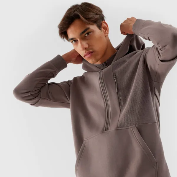 Hanorac pentru bărbați 4F 4FRAW23TSWSM1189 Drept/ Brown photo 6