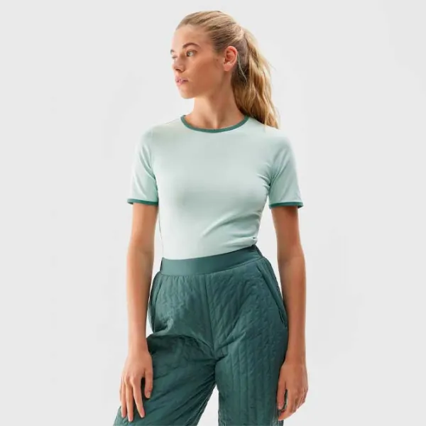 Tricou pentru femei 4F 4FRAW23TTSHF1336 95% bumbac, 5% elastan/ Mint photo 2