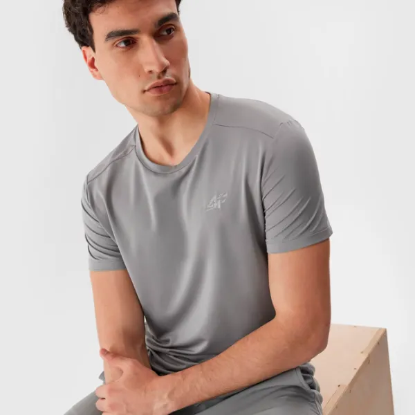 Футболка для мужчин 4F 4FRAW23TFTSM764-25S 88% полиэстер, 12% эластан/ Серый photo 3 Футболка для мужчин 4F 4FRAW23TFTSM764-25S 88% полиэстер, 12% эластан/ Серый photo 3