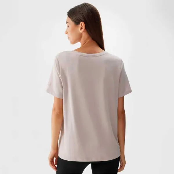 Tricou pentru femei 4F 4FAW23TTSHF0900 3 % elastan/ Beige photo 3