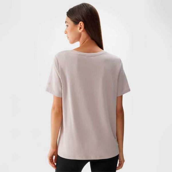 Tricou pentru femei 4F 4FAW23TTSHF0900 3 % elastan/ Beige photo 2