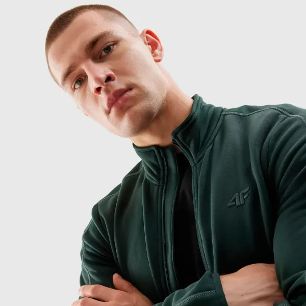 Толстовка для мужчин 4F 4FRAW23TFLEM206 Обтягивающий/ Зелёный photo 3