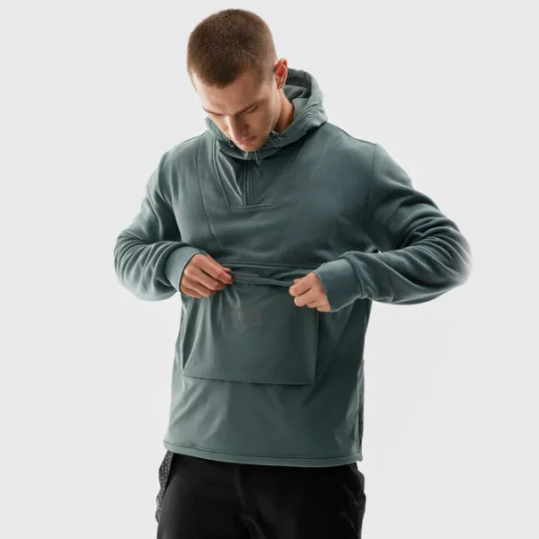 Hanorac pentru bărbați 4F 4FRAW23TFLEM234 Drept/ Turquoise photo 5