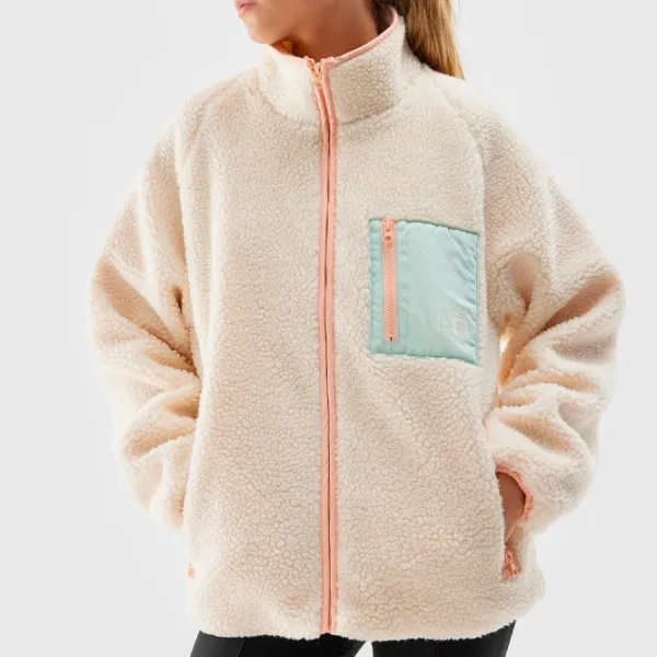 Hanorac pentru femei 4F SHERPA FLEECE WITH STAND-UP COLLAR Black photo 2