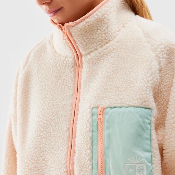 Hanorac pentru femei 4F SHERPA FLEECE WITH STAND-UP COLLAR Black photo 4