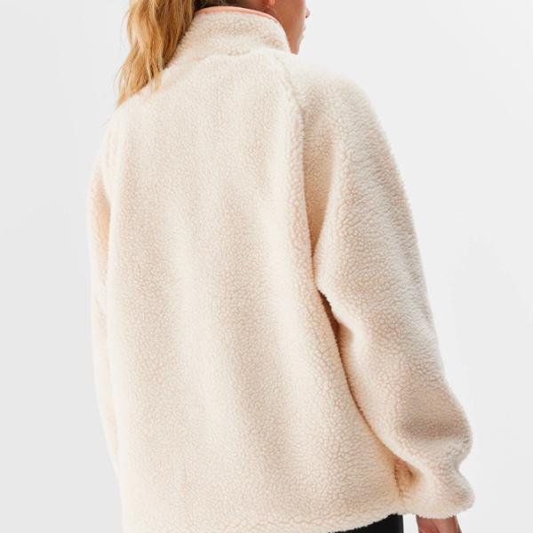 Hanorac pentru femei 4F SHERPA FLEECE WITH STAND-UP COLLAR Black photo 5