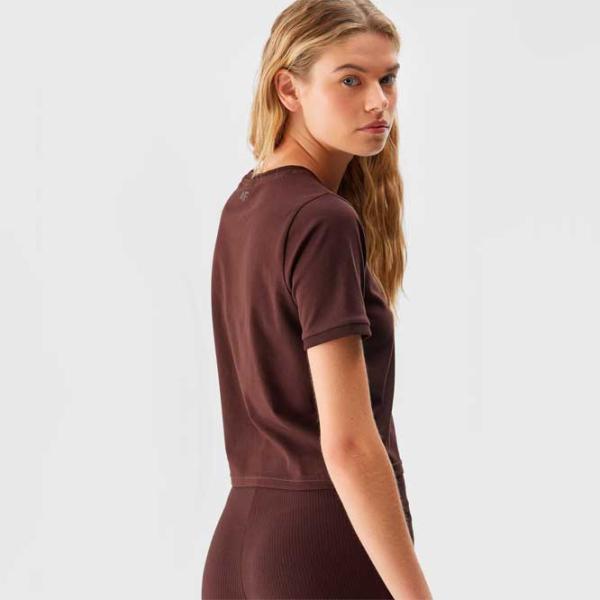 Tricou pentru femei 4F 4FAW23TTSHF0879 100% bumbac/ Brown photo 4 Tricou pentru femei 4F 4FAW23TTSHF0879 100% bumbac/ Brown photo 4