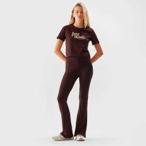 Tricou pentru femei 4F 4FAW23TTSHF0879 100% bumbac/ Brown photo 3