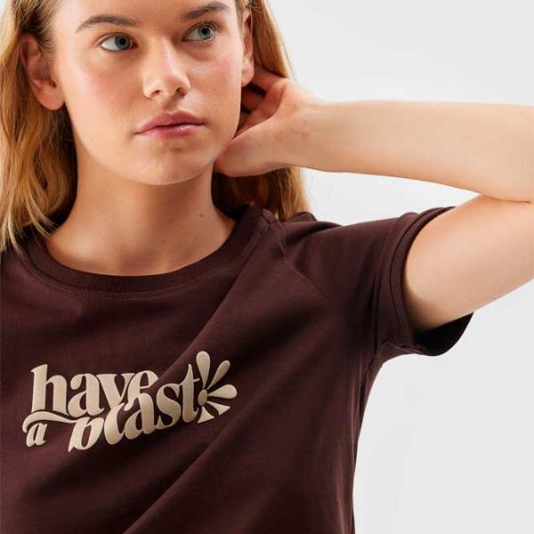 Tricou pentru femei 4F 4FAW23TTSHF0879 100% bumbac/ Brown photo 5