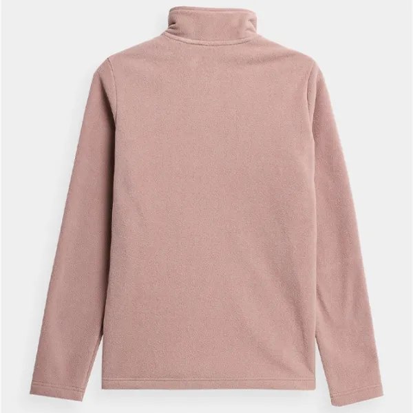 Hanorac pentru femei 4F REGULAR FLEECE WITH STAND-UP COLLAR Primăvară - vară/ Pink photo 2
