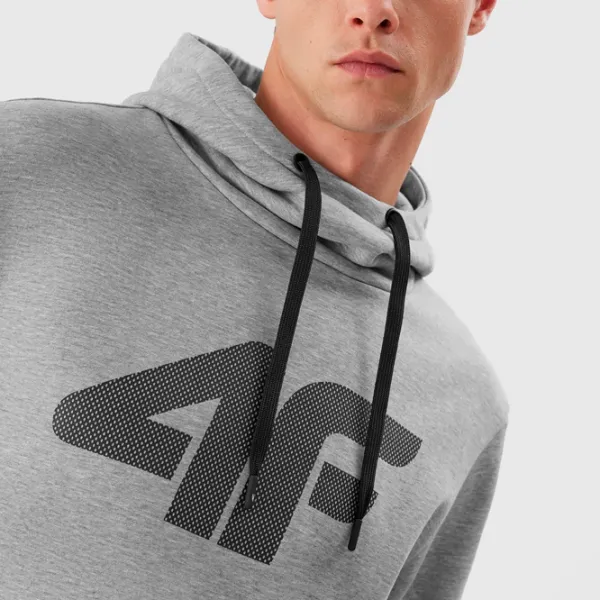 Hanorac pentru bărbați 4F 4FAW23TSWSM694 Drept/ Grey photo 3