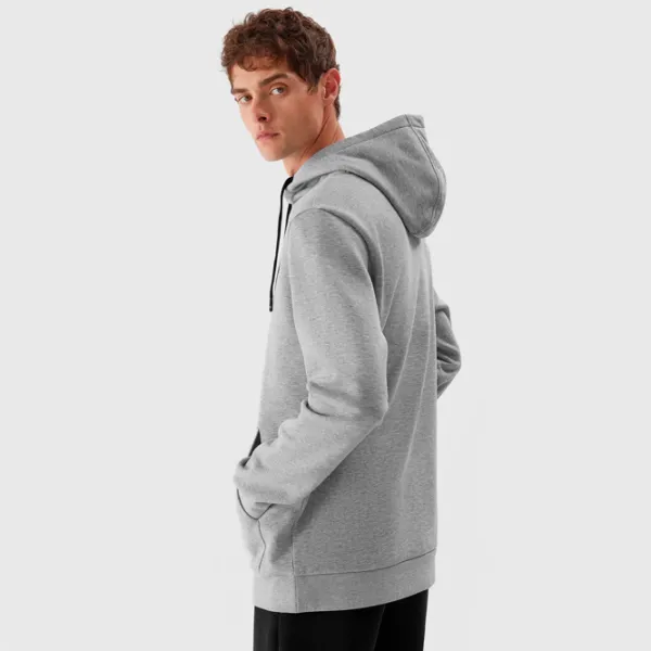 Hanorac pentru bărbați 4F 4FAW23TSWSM694 Drept/ Grey photo 4