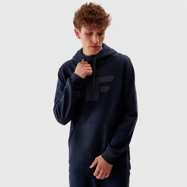 Hanorac pentru bărbați 4F 4FAW23TSWSM694 Drept/ Navy Blue photo 2