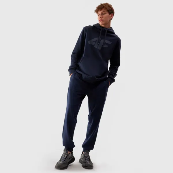 Hanorac pentru bărbați 4F 4FAW23TSWSM694 Drept/ Navy Blue photo 3