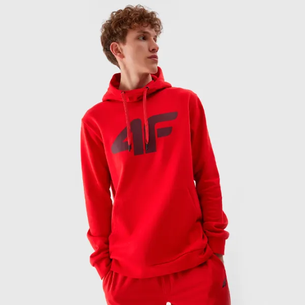 Толстовка для мужчин 4F 4FAW23TSWSM694 Прямой/ Красный photo 3