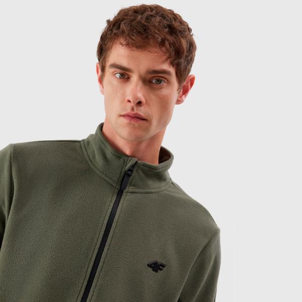 Hanorac pentru bărbați 4F 4FAW23TFLEM120 Drept/ Olive khaki photo 2 Hanorac pentru bărbați 4F 4FAW23TFLEM120 Drept/ Olive khaki photo 2