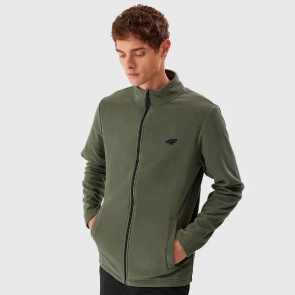 Hanorac pentru bărbați 4F 4FAW23TFLEM120 Drept/ Olive khaki photo 5 Hanorac pentru bărbați 4F 4FAW23TFLEM120 Drept/ Olive khaki photo 5