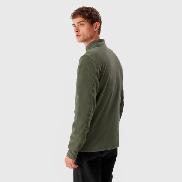 Hanorac pentru bărbați 4F 4FAW23TFLEM120 Drept/ Olive khaki photo 4