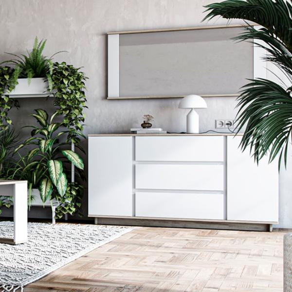 Comodă Magnus Concept 2D3S 82 x 160 x 40/ PAL/ Nimfea white photo 3