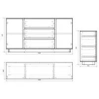 Comodă Magnus Concept 2D3S 82 x 160 x 40/ PAL/ Nimfea white photo 4
