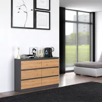 Comodă TopEshop Malwa M6 77 x 120 x 30/ LPAL/ Artisan Oak photo 3