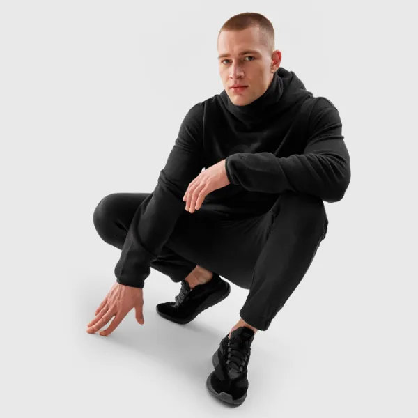 Hanorac pentru bărbați 4F 4FAW23TFLEM136 Drept/ Black photo 3