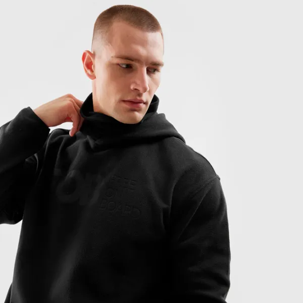 Hanorac pentru bărbați 4F 4FAW23TFLEM136 Drept/ Black photo 4