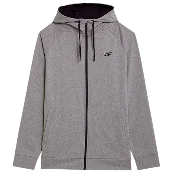 Hanorac pentru bărbați 4F 4FAW23TFSWM209 Drept/ Grey photo 5