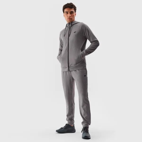 Hanorac pentru bărbați 4F 4FAW23TFSWM209 Drept/ Grey photo 6