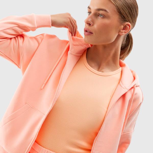 Hanorac pentru femei 4F ZIP-UP HOODIE Toamnă - iarnă/ Pink photo 2