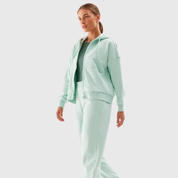 Толстовка для женщин 4F ZIP-UP HOODIE Осень - Зима/ Бирюзовый photo 3