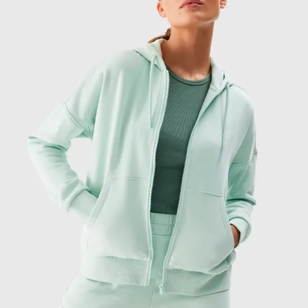 Толстовка для женщин 4F ZIP-UP HOODIE Осень - Зима/ Бирюзовый photo 5