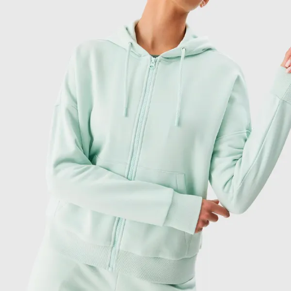 Толстовка для женщин 4F ZIP-UP HOODIE Осень - Зима/ Бирюзовый photo 4