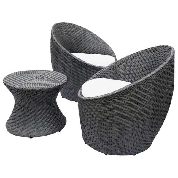 Набор мебели для террасы Worker Balcon Round F5030 Искусственный ротанг/ Пластик/ Искусственный ротанг/ Серый photo 2