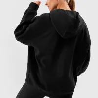 Hanorac pentru femei 4F OVERSIZE ZIP-UP HOODIE Black photo 5