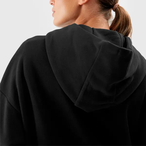 Толстовка для женщин 4F OVERSIZE ZIP-UP HOODIE Черный photo 6