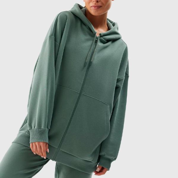 Толстовка для женщин 4F OVERSIZE ZIP-UP HOODIE Зелёный photo 2 Толстовка для женщин 4F OVERSIZE ZIP-UP HOODIE Зелёный photo 2