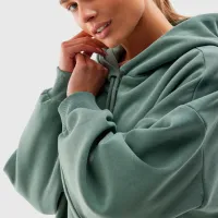 Hanorac pentru femei 4F OVERSIZE ZIP-UP HOODIE Green photo 3
