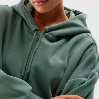 Hanorac pentru femei 4F OVERSIZE ZIP-UP HOODIE Green photo 5