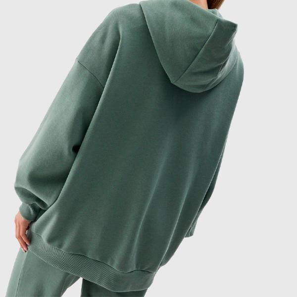 Толстовка для женщин 4F OVERSIZE ZIP-UP HOODIE Зелёный photo 7 Толстовка для женщин 4F OVERSIZE ZIP-UP HOODIE Зелёный photo 7