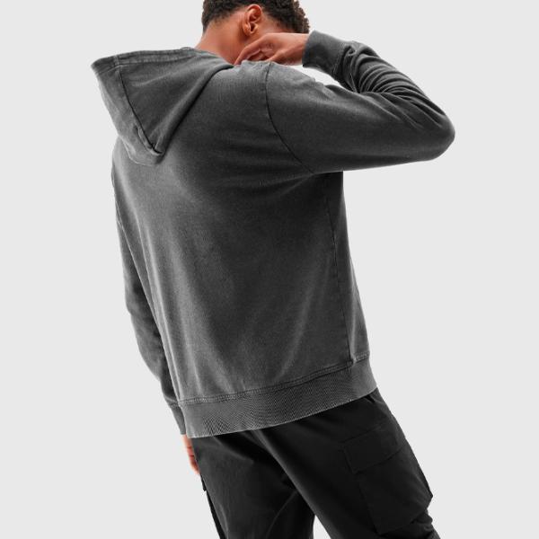 Hanorac pentru bărbați 4F 4FAW23TSWSM685 Drept/ Black photo 5