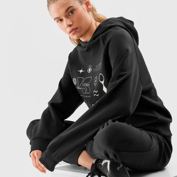 Толстовка для женщин 4F PULLOVER HOODIE Осень - Зима/ Черный photo 4
