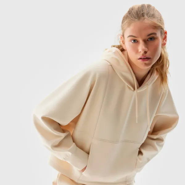 Толстовка для женщин 4F PULLOVER HOODIE Осень - Зима/ Бежевый photo 4