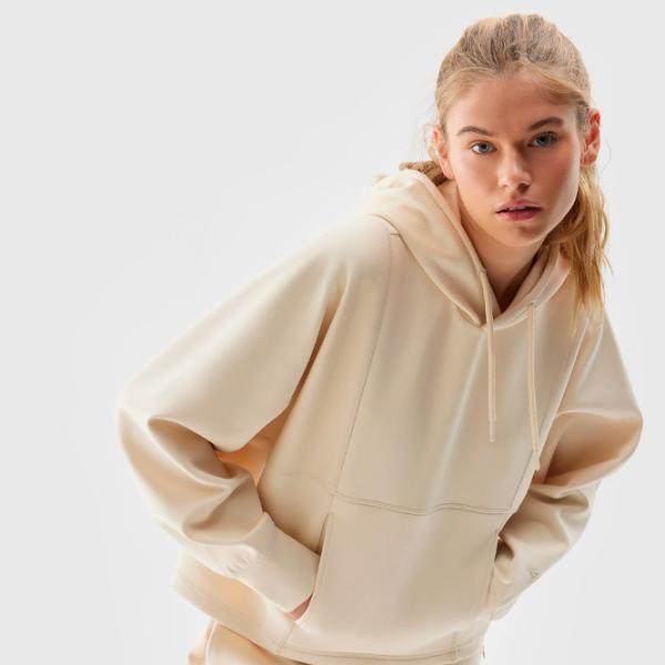 Толстовка для женщин 4F PULLOVER HOODIE Осень - Зима/ Бежевый photo 4