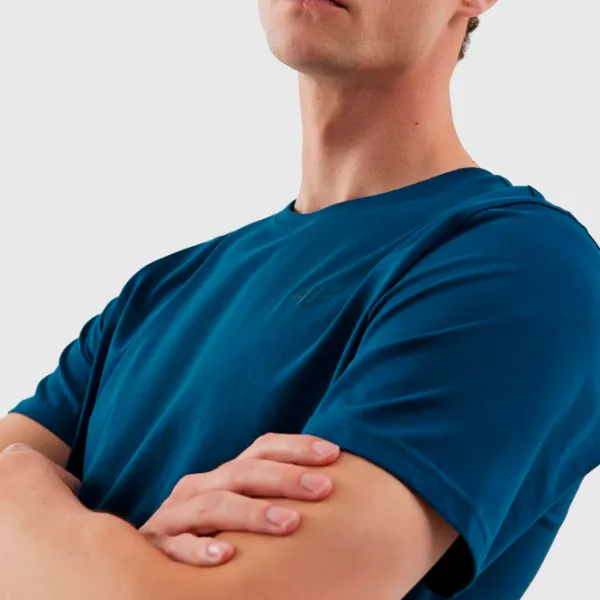 Футболка для мужчин 4F 4FAW23TTSHM0876-32S 100% хлопок/ Navy Blue photo 3