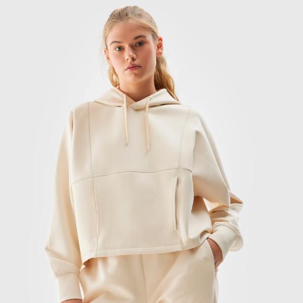 Толстовка для женщин 4F PULLOVER HOODIE Осень - Зима/ Бежевый photo 2